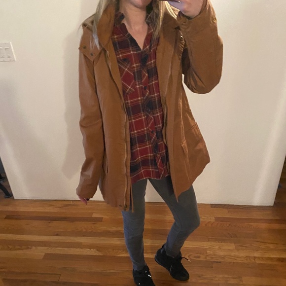 NWT C&C California camel color lightweight jacket coat perfect for layering Sz S - Picture 7 of 8